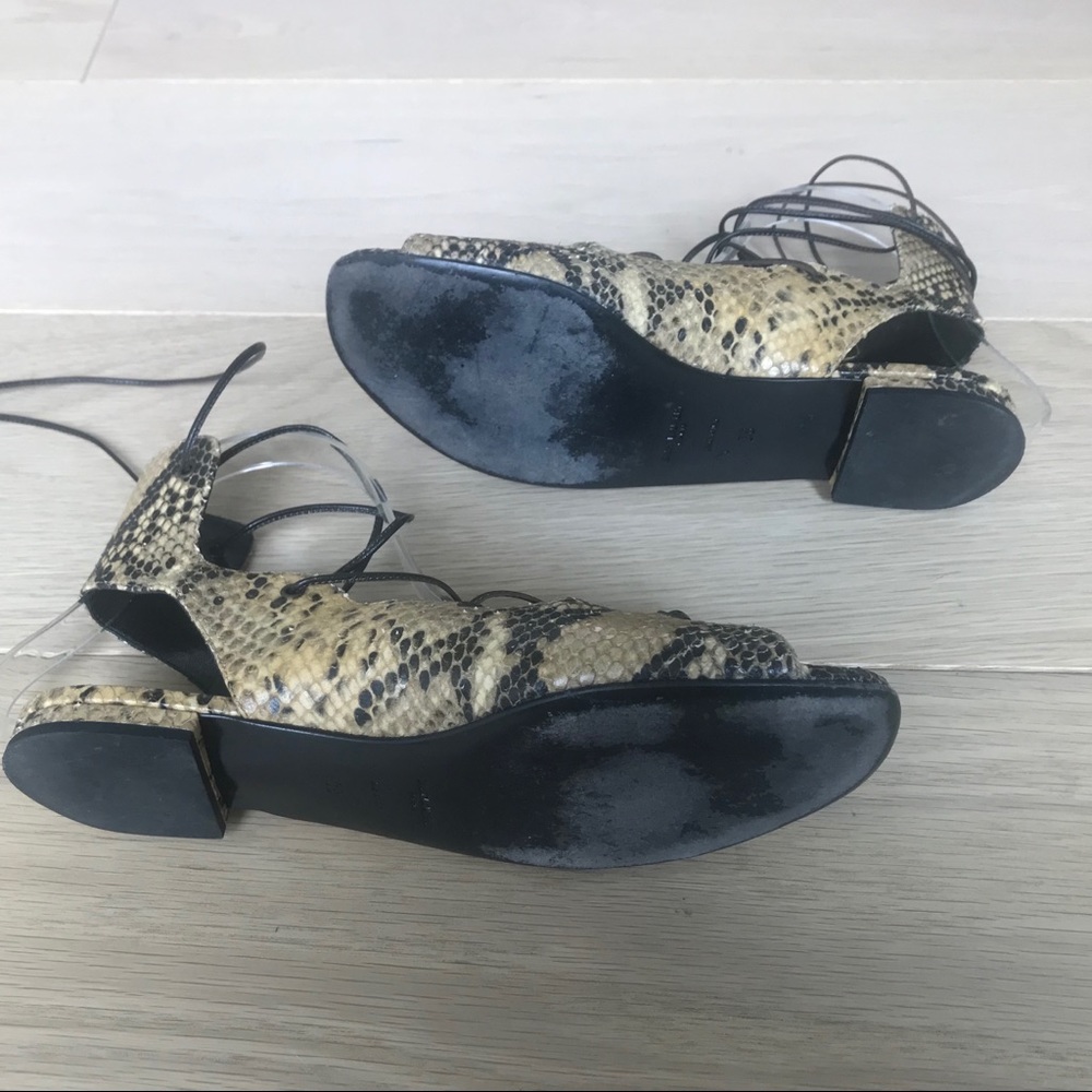 Saint Laurent Python-Embossed Gladiator Sandals - image 5